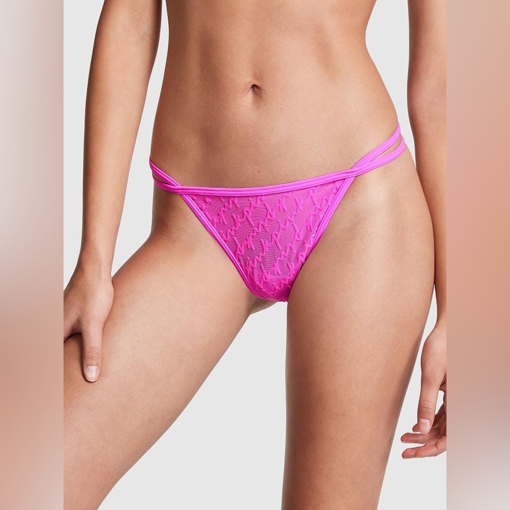 Sexy PINK mesh thong panty